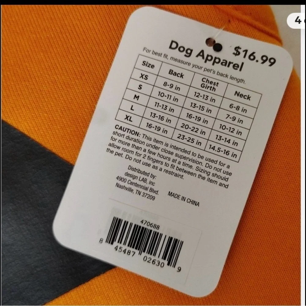 Halloween Pumpkin Dog Costume - Orange